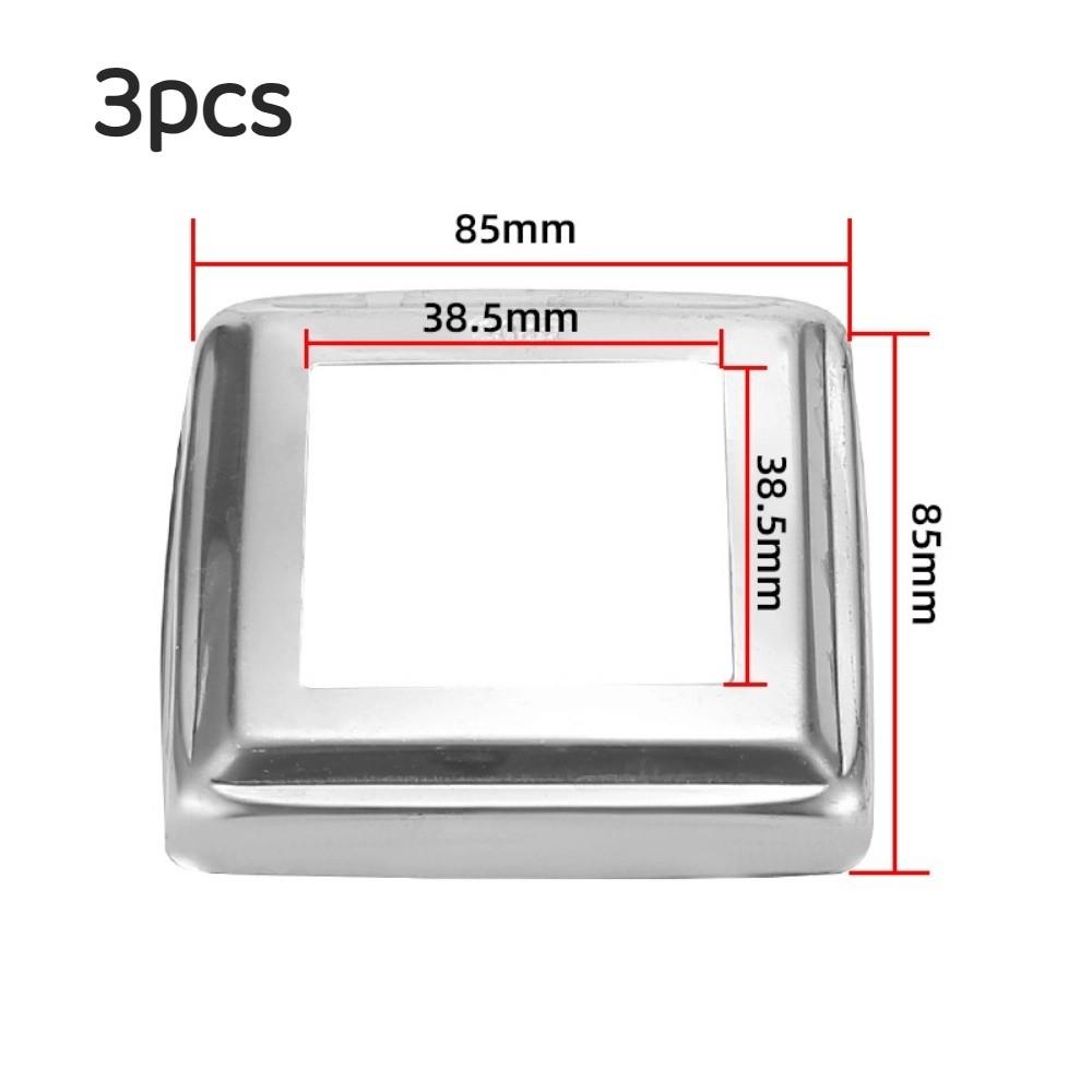 

3pcs Thicken Decorative Cover Square Guardrail Foot Cover Flange Cover Staircase Handrail Guardrail 38*38mm