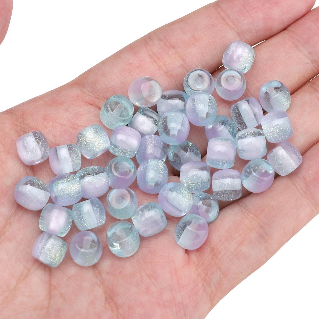 Resin Misty Cylindrical Beads for DIY Necklace Bracelet Earring Craft 10 Pcs