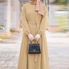 ZANZEA Women Casual Round Neck Solid Color Long Sleeve Loose Long Dress