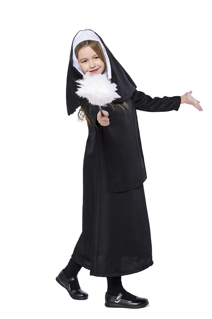 JUNDOMECY Halloween Cosplay Costumes for Church Costumes for School Cultural Halloween Girls, Sister, Nun, Saint, Monk, Pastor, Missionary, Maria,