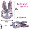 Sugarello Rabbit Masks, Animal Masks, Cosplay, Halloween, Party Headgear, Set of 2 (Gray)