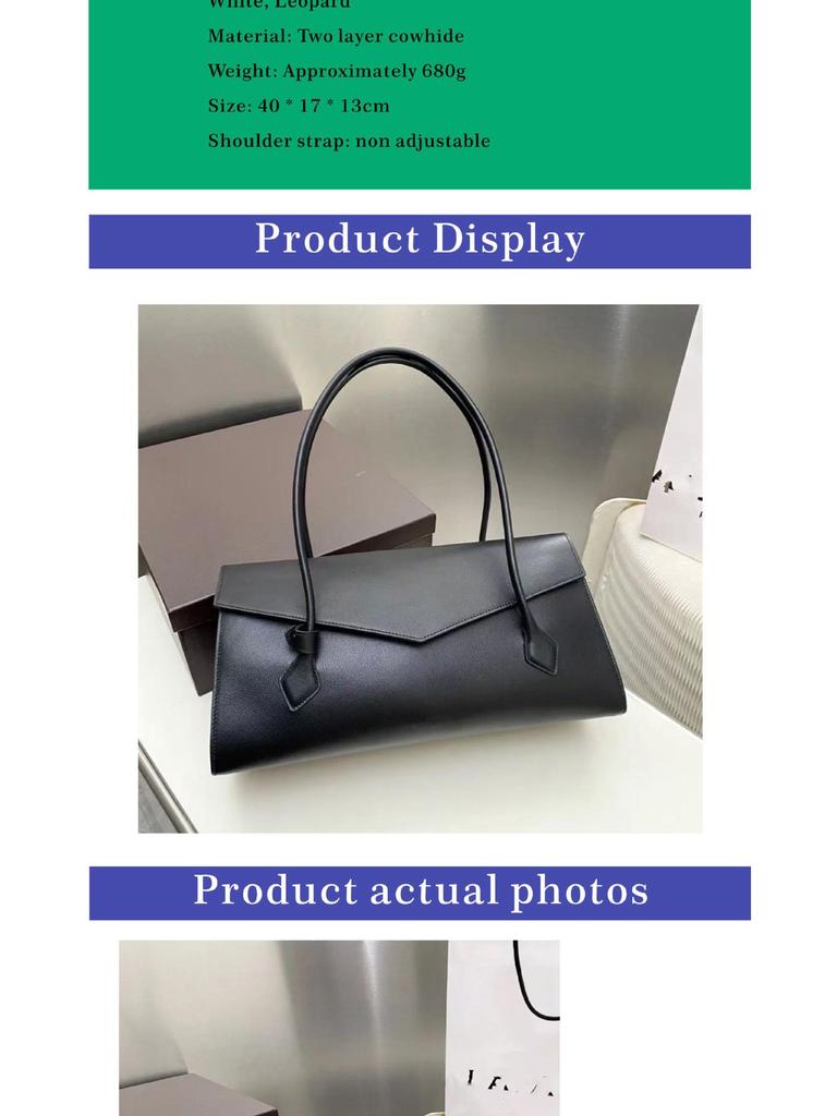 2025 LETECKE High-Quality Genuine Leather Underarm Shoulder Tote Bag