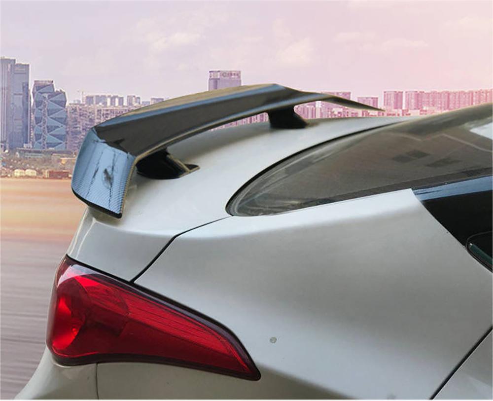 Car Spoiler Universal No Drilling Large Fixed Wing With Light Carbon Fiber Pattern Car Bumper Tail Wing Cars Accessories