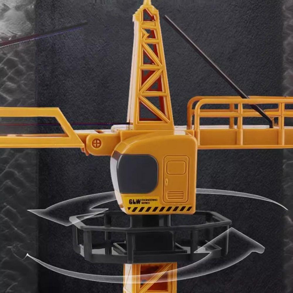 Simulation Tower Crane Model Lifting Tower Car Construction Model  Children Toy