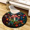 1pc Office Carpet Chair Mats Mushroom Garden Mandala Perfect for Decorating Office Chairs, Living Rooms, Or Bedrooms