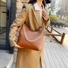 Casual Pu Mini Shoulder Bag For Women With Gold Chain Decoration For Daily Outings