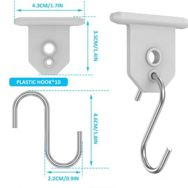 10 Buc Cârlige Robuste pentru Copertină pentru RV în Formă de S Cârlige pentru Copertină de Camping Metalice Agățătoare pentru Lumini de Petrecere Pălării Accesorii de Agățat pentru Camper de Exterior