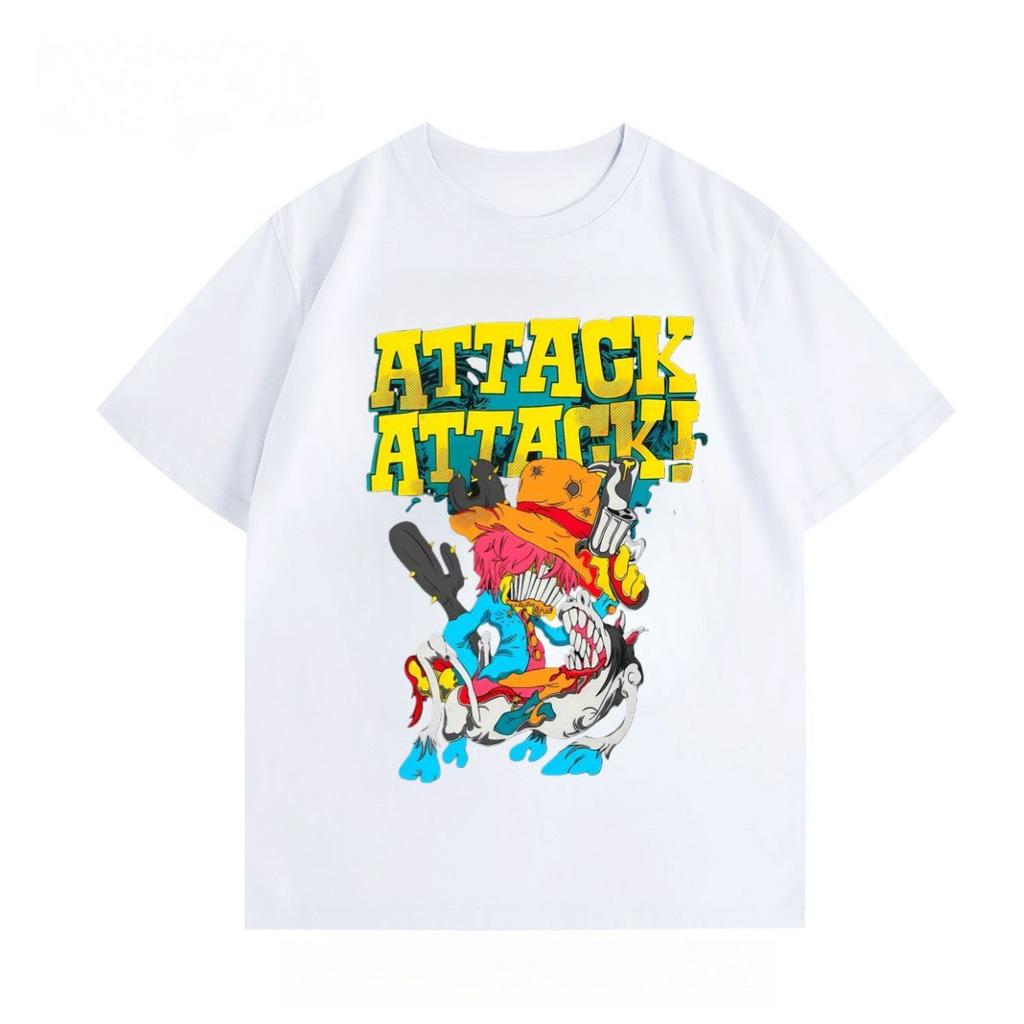 Metalcore/Electrocore Band's Print Crab Pattern Short-sleeved T-shirt From Ohio