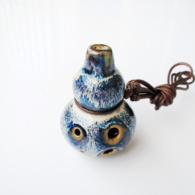 Six-Hole Ceramic Alto C Key Gourd Flute: Beginner Wind Instrument for Children & Students