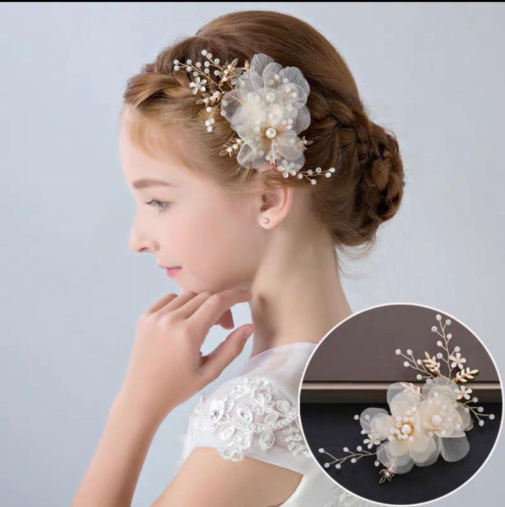 Princess Hair Accessories Children's Headdress Wreath Head Flower Performance Accessories Piano Flower Girl Clothing Edge Clip