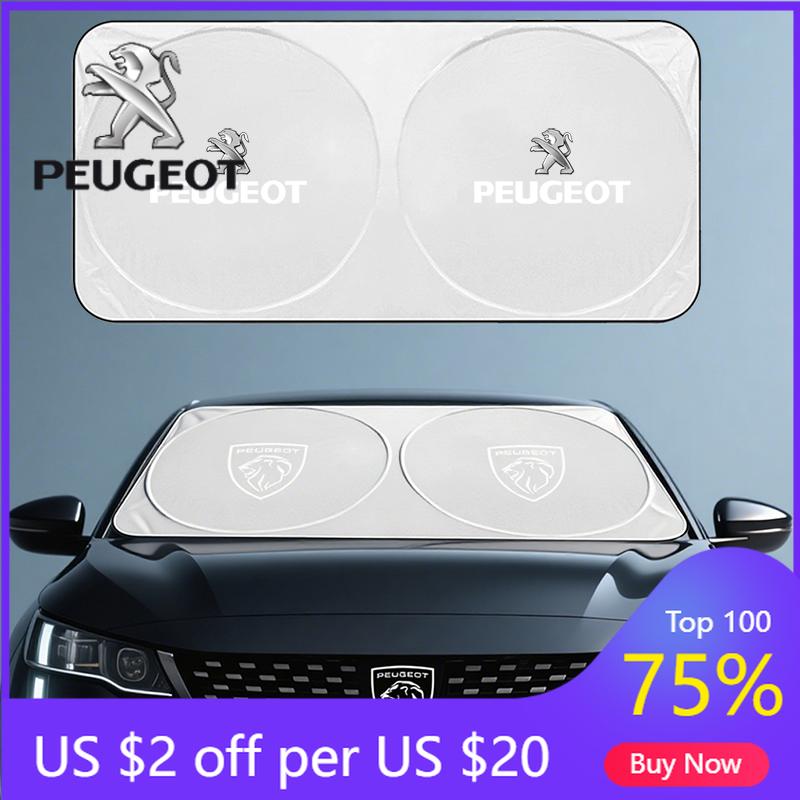 2026 Hot Car Sticker Car Windshield Sunshade Auto Interior Anti-sunburn Cloth Accessories For Peugeot 307 308 3008 207 208 4008