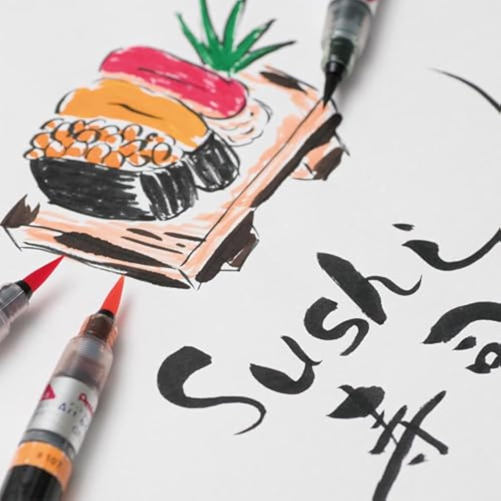 Pentel Brush Pen Art Brush XGFL-102 Red