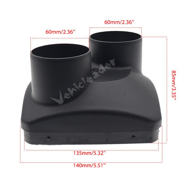 60mm Double Two Holes Air Outlet Vent Cover For Car Truck Air Diesel Parking Heater Parts For Webasto Eberspaecher 5KW Heater