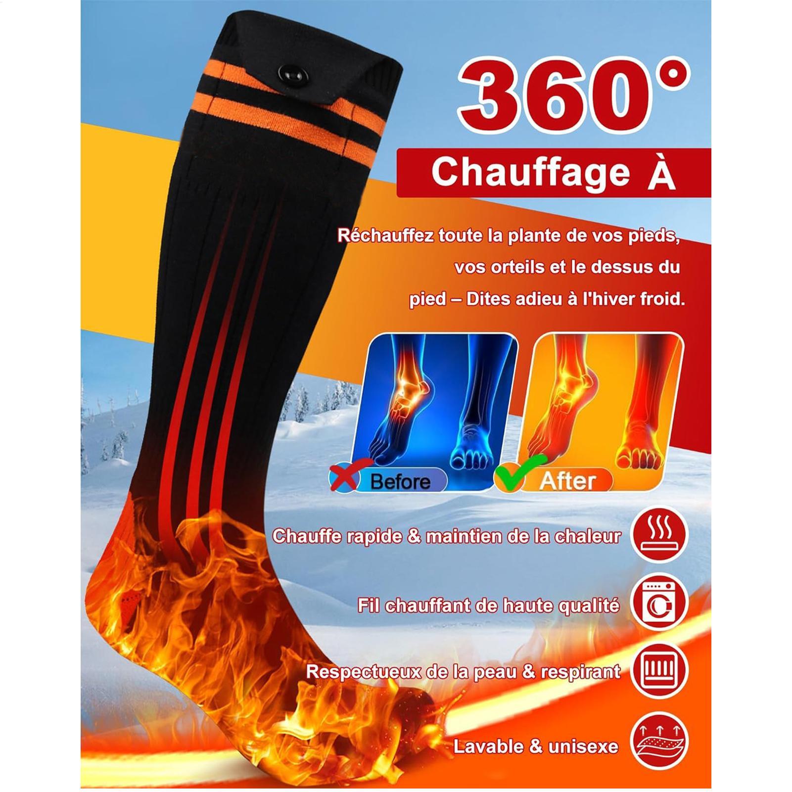 Heated Socks Winter Electric Heating Socks for Women Men Winter Warm Outdoor Skiing Socks Sports Foot Heating equipment China Mainland