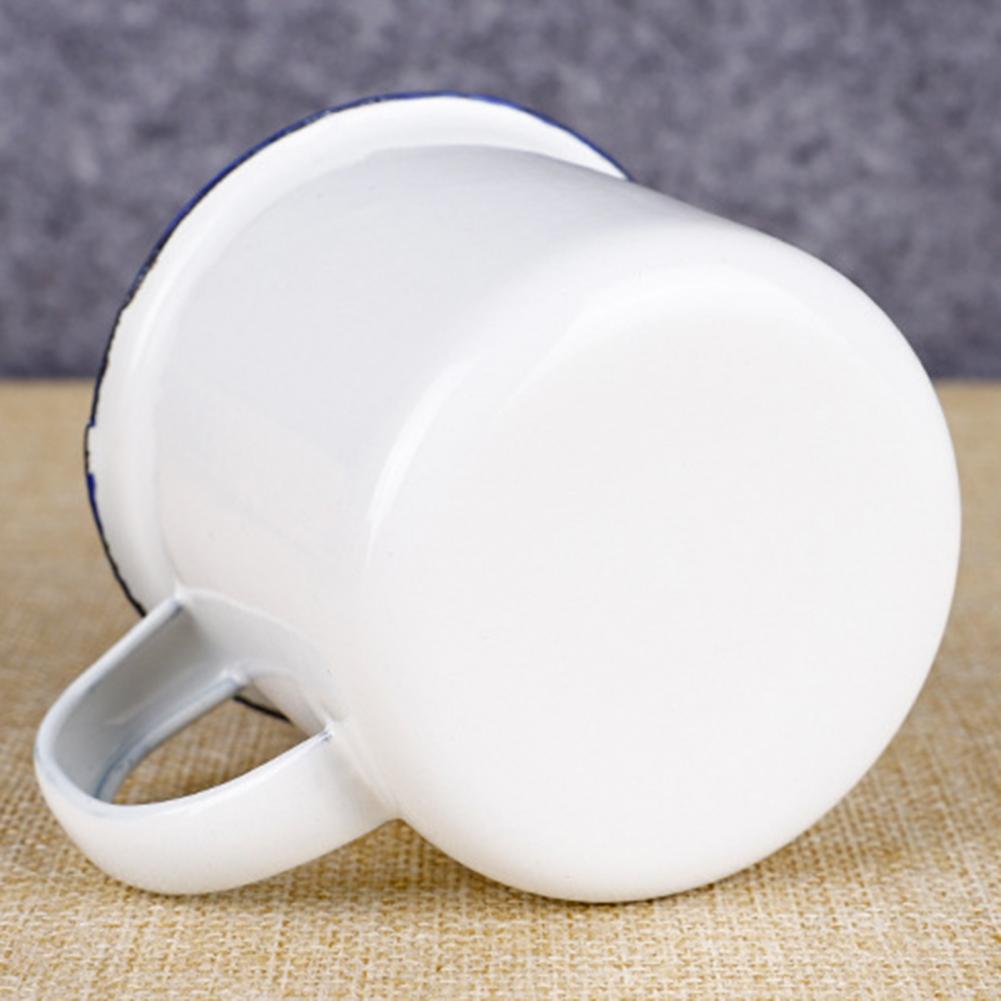 120/240/350/500ML Vintage Enamel Mug with Handle Heat-resistant Large Capacity Tea Milk Water Coffee Drinking Cup Retro Decor