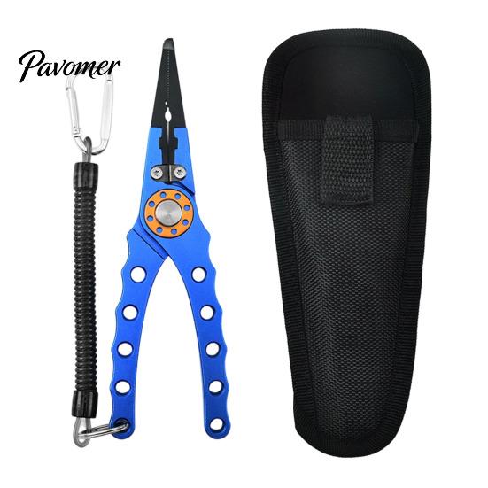 Fishing Tackle Equipment Aluminum Pliers, Saltwater Resistant Surf Tool, Braided Portable Pliers Line Cutter And Split Ring Opener for Outdoor