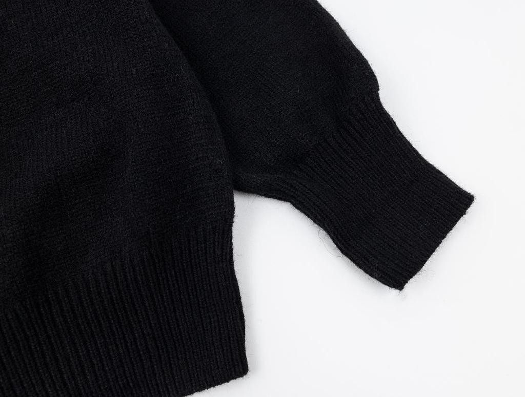 Trendy Unisex CB Logo Jacquard Knit Pullover Sweater