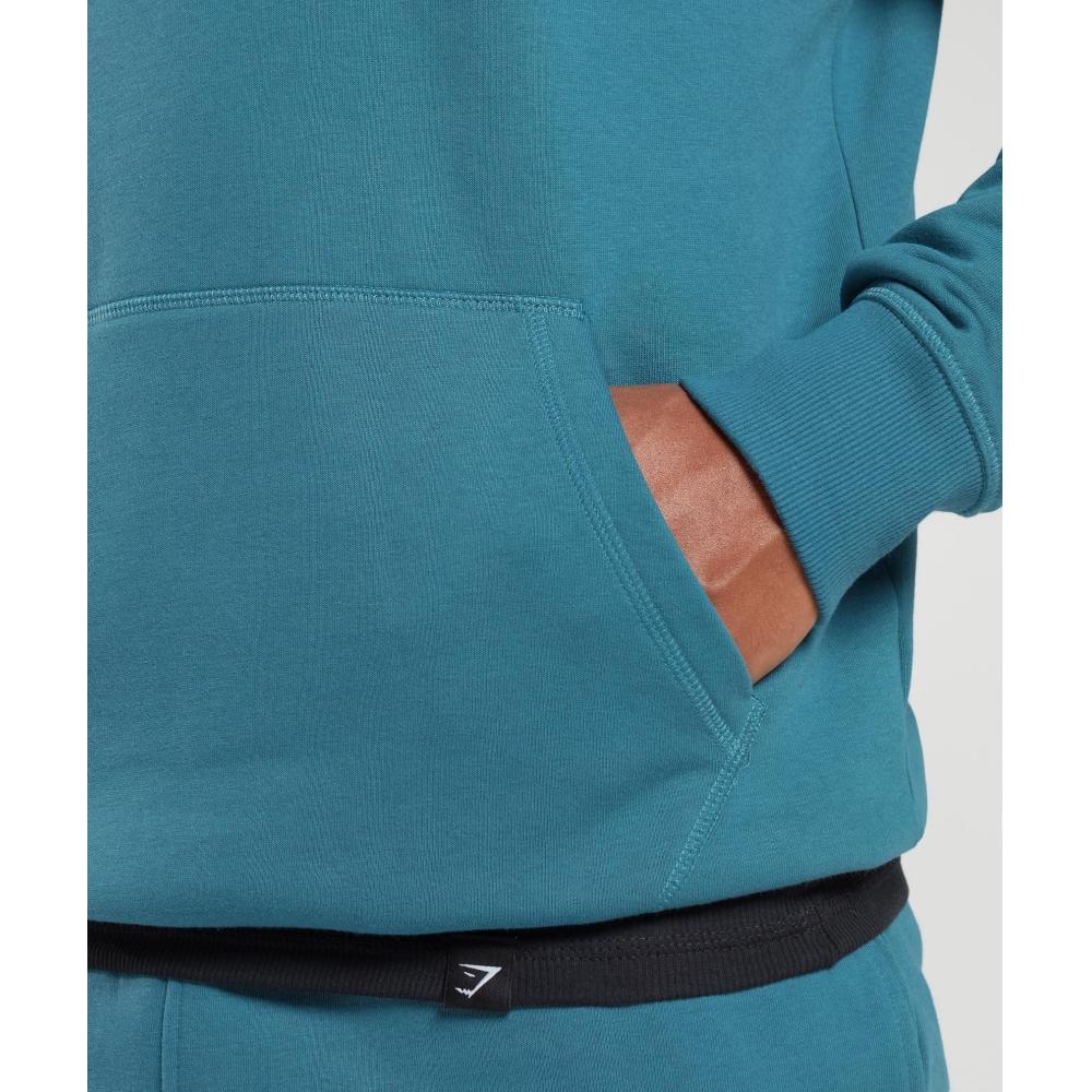 Gymshark Crest Hoodie Terrace Blue A2a4g Ub9v