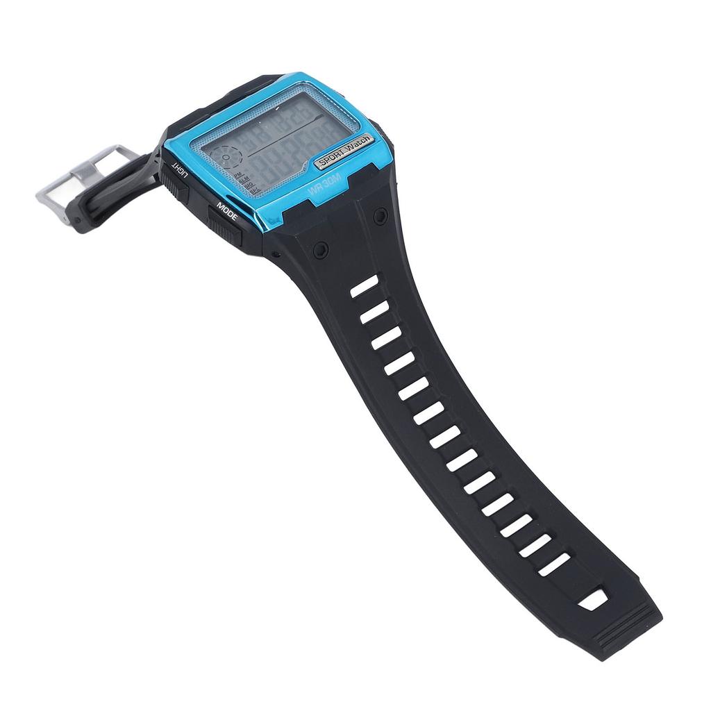Digital Sport Watch Large Display LED Alarm Clock Shockproof 12 24 Hour System 50 Meter Waterproof Multifunction