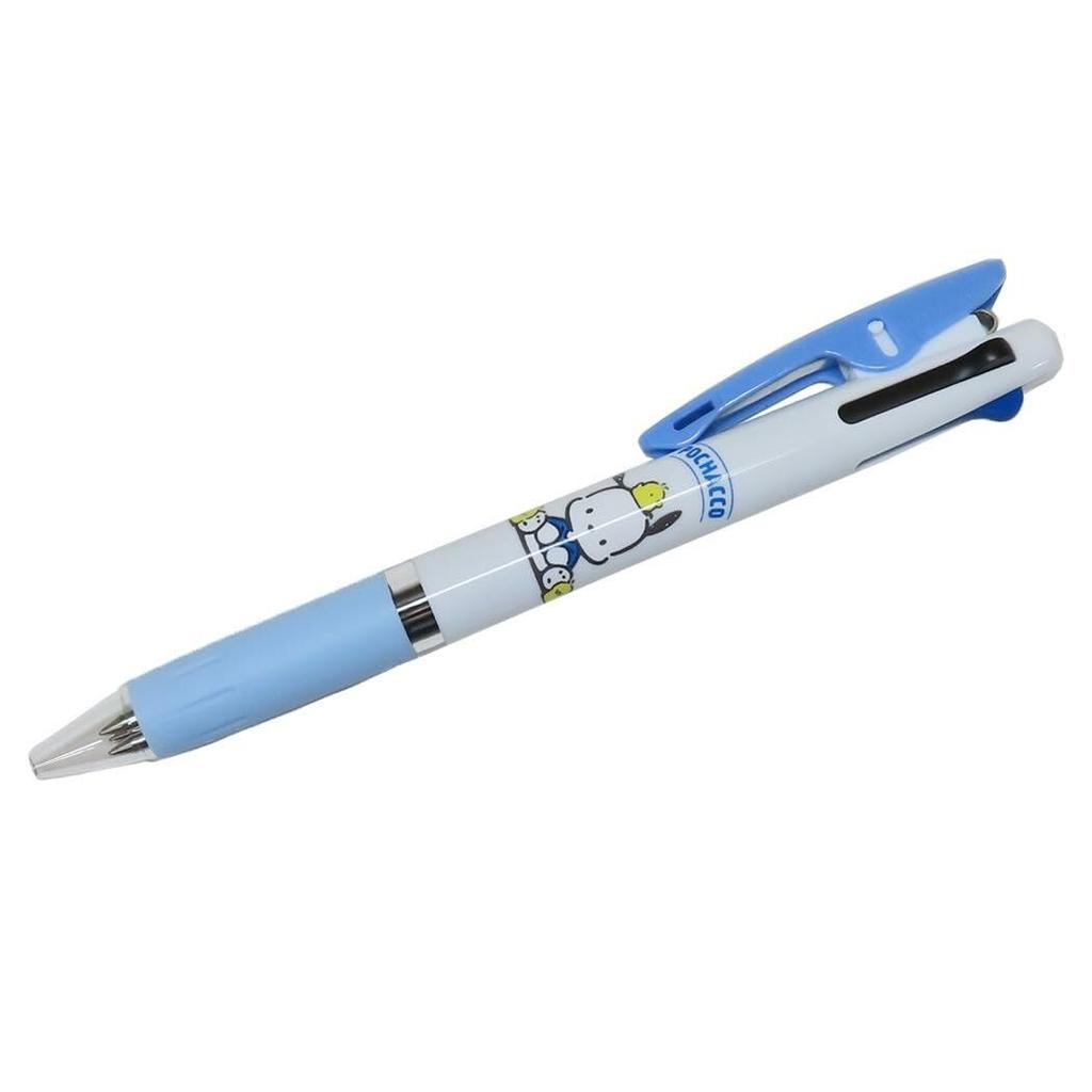 Sanrio Jetstream Ballpoint 3 Made In Pochacco Set and Name 0.5 Pen, Colors, Japan, (Pen Sticker)