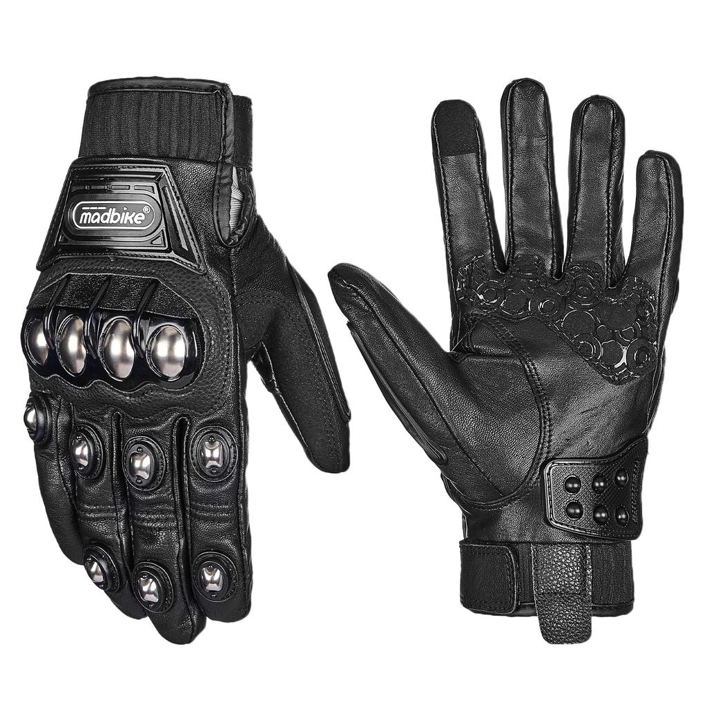 ILM Motorcycle Genuine Hard Smartphone Riding Gloves Size Gloves, Leather, All-Season, Spring, Summer, Fall, Protector, Compatible, Non-Slip,