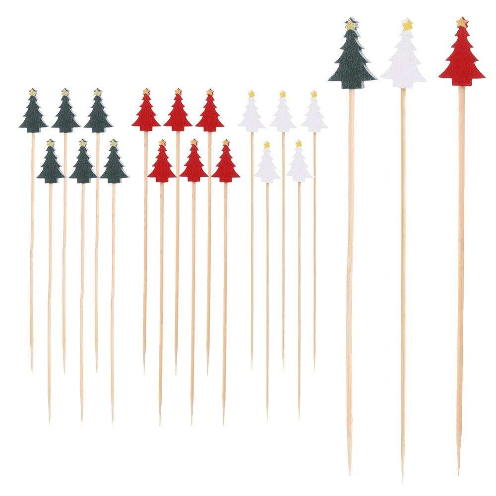 Bamboo snack toothpicks snowflake 12 cm 20 pcs.
