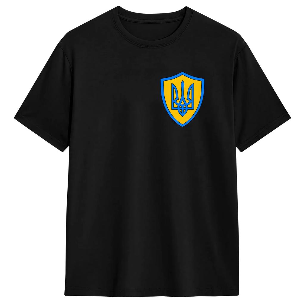 Ukraine Flag Blue And Yellow T Shirt Summer Hip Hop T-Shirts Adult Cotton O Neck Oversized Tees Streetwear Tshirt Short Sleeve Casual Clothing