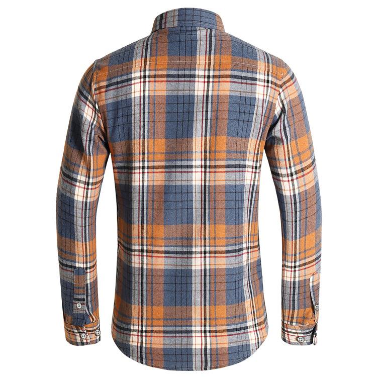 Koszule męskie wiosenne i jesienne Długie rękawy Frezowane włosy Duży rozmiar Koreańska wersja koszuli w kratę Casual Koszule męskie