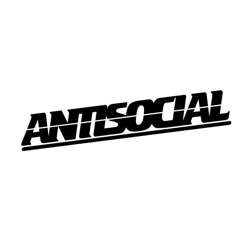 Antisocial Letter Car Stickers for Rear Window Auto Front Windshield Vinyl Decals Motorcycle decorative decals