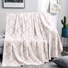 Pink Element Print Flannel Blanket,High Quality Comfortable for All Seasons,Home Decor,Warmth and Comfort,Perfect for Christmas Gifts