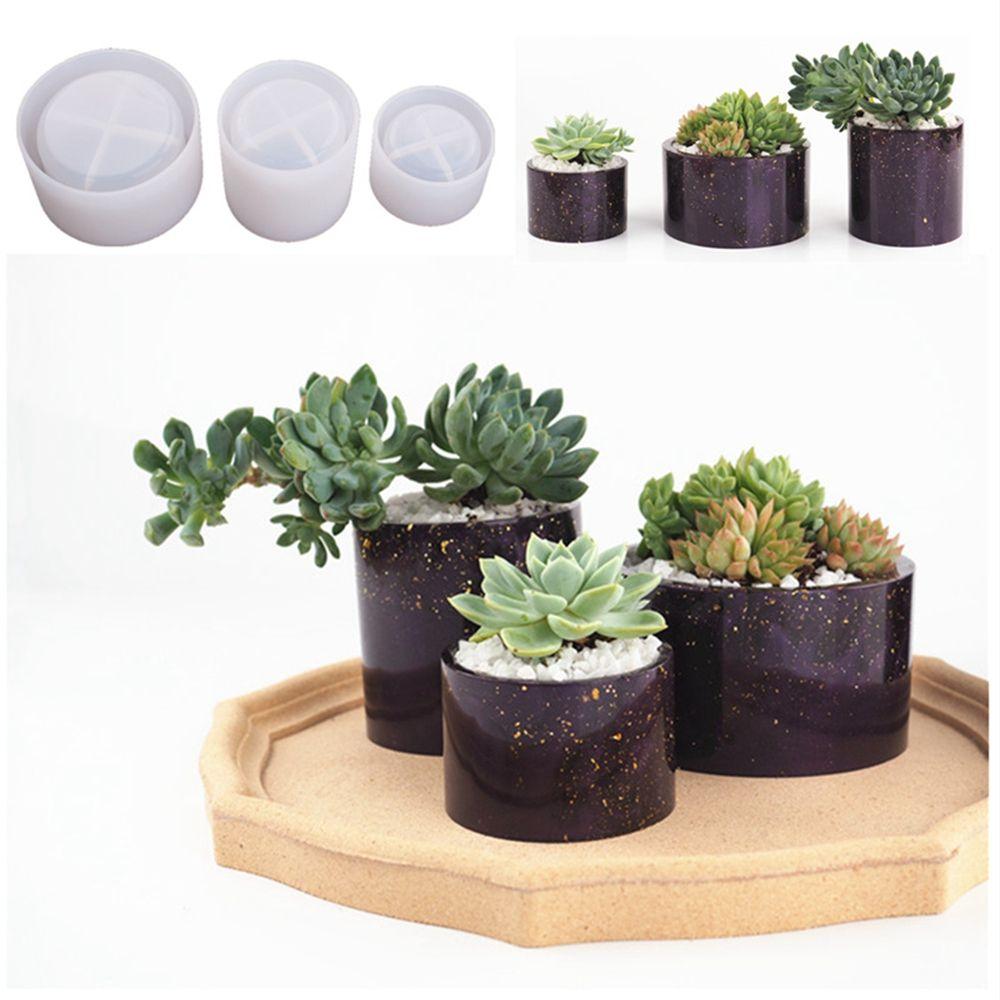 Succulent Flower Pot Concrete Cement UV Resin Home Decor Casting Mould Silicone Mold Clay Molds