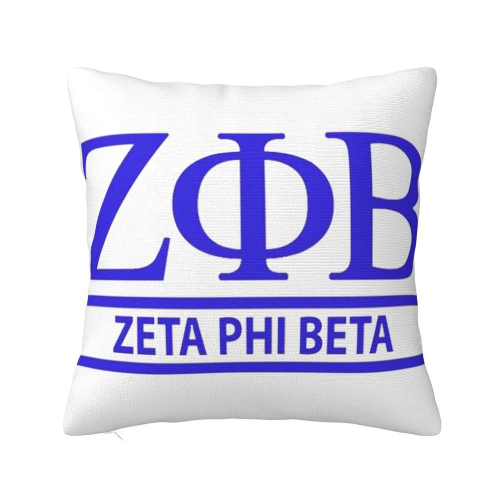 Zeta Phi Beta Greek Letter ZOB Square Pillowcase Pillow Cover Cushion Zip Decorative Comfort Throw Pillow for Home Sofa