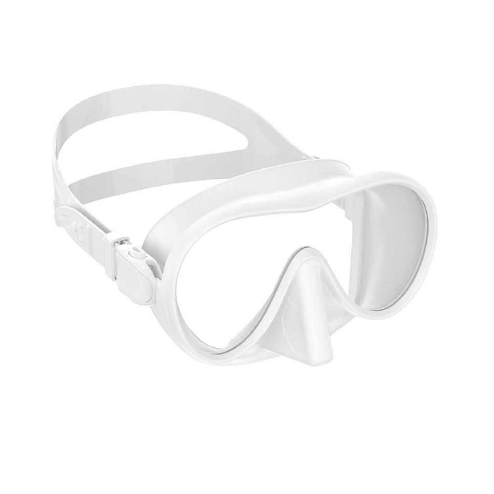 

Frameless Diving Mask Adjustable Scuba HD Panoramic Ultra Wide View Tempered Glass Snorkeling Swimming Goggles for Adult Youth белый