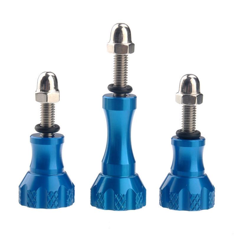 petite3Pcs Aluminum Thumb Knob Bolt Screw 2 Short + 1 Long For 7 6 5 4 Yi 4K Sjcam SJ4000 H9 Case Tripod Mount Cam Accessory