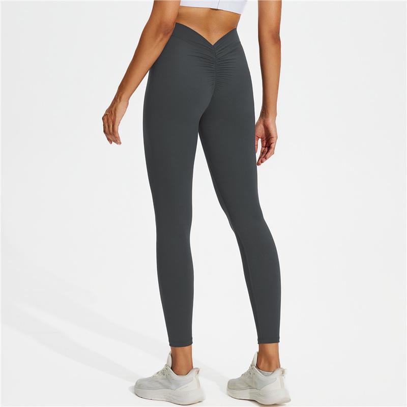 

Naked Feel 7A Antibacterial Women s High Waist Back-Ruched Yoga Leggings - Hip Lifting, Tight-Fit Athletic Wear Large