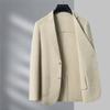 New Linen Suit for Men Light Business Casual Summer Thin Single-layer Ice Silk Free Iron Cotton Linen Suit