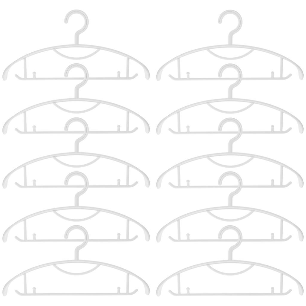 10Pcs Anti-Skid Traceless Hangers Practical Design for Suits Coats Dresses Sweaters Home Accessories Widened Hangers