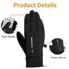 Winter Warm Touch Screen Gloves Outdoor Windproof Cold-proof Gloves Men Cycling Fishing Ski Gloves