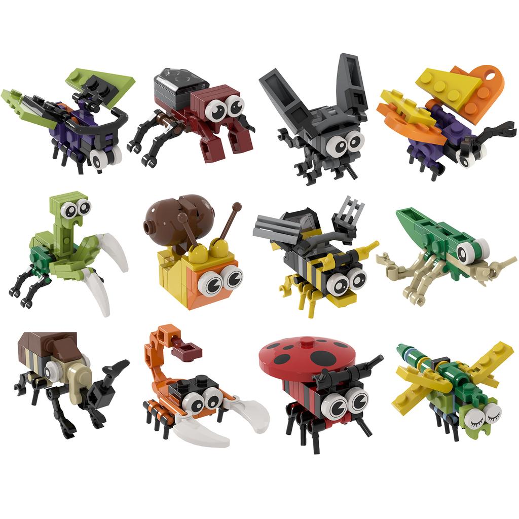 Nuovi Blocchi da Costruzione MOC Foresta di Insetti Giocattoli Collezione Bambini Souvenir Regalo Gioco di Finzione Decorazione Ragazzo Ragazza Città