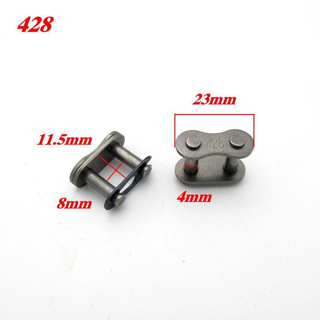Boucle de chaîne de moto 428/420/25h T8f/415h, boucle de verrouillage de chaîne, pièces de connecteur de chaîne