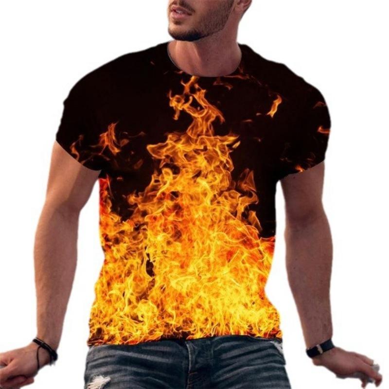 3D Printed Men's Casual Short Sleeved T-shirt Men's T-shirt