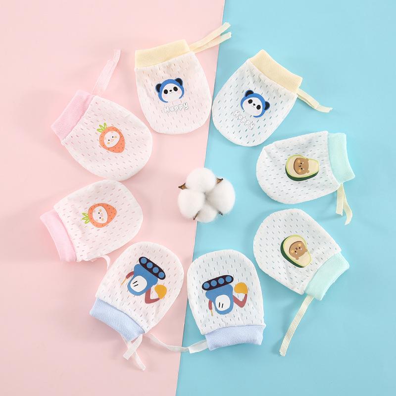 Breathable Baby Mesh Gloves: Thin, Cool, High-Elastic, Anti-Scratch, Lace-up, Adjustable