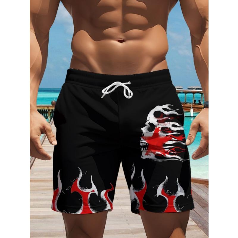 Men's Quick-drying and Breathable Beach Shorts with Colorful Prints, Are Perfect for Use At Outdoor Activities.