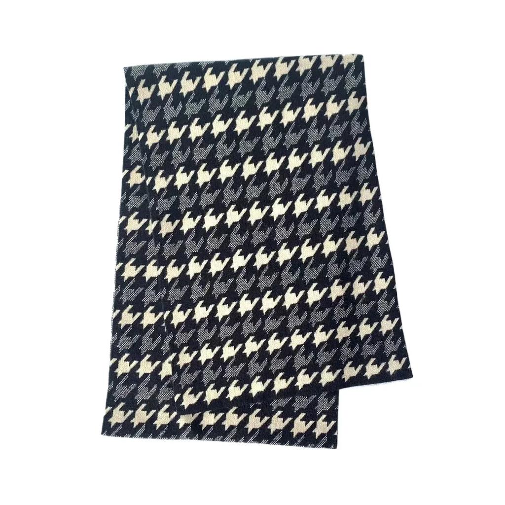 High Quality Classic Design Men's Scarf Autumn Winter Imitation Cashmere Dady's Muffler Business Jacquard Thermal Scaves Male