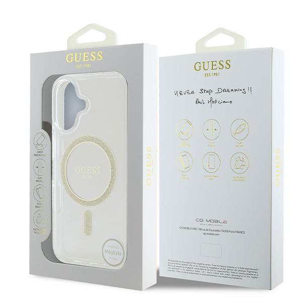 Guess Guhmp16Shfgeret Iphone 166.1 Przeźroczysty/Transparent Hardcase Iml Glitter Circle Magsafe