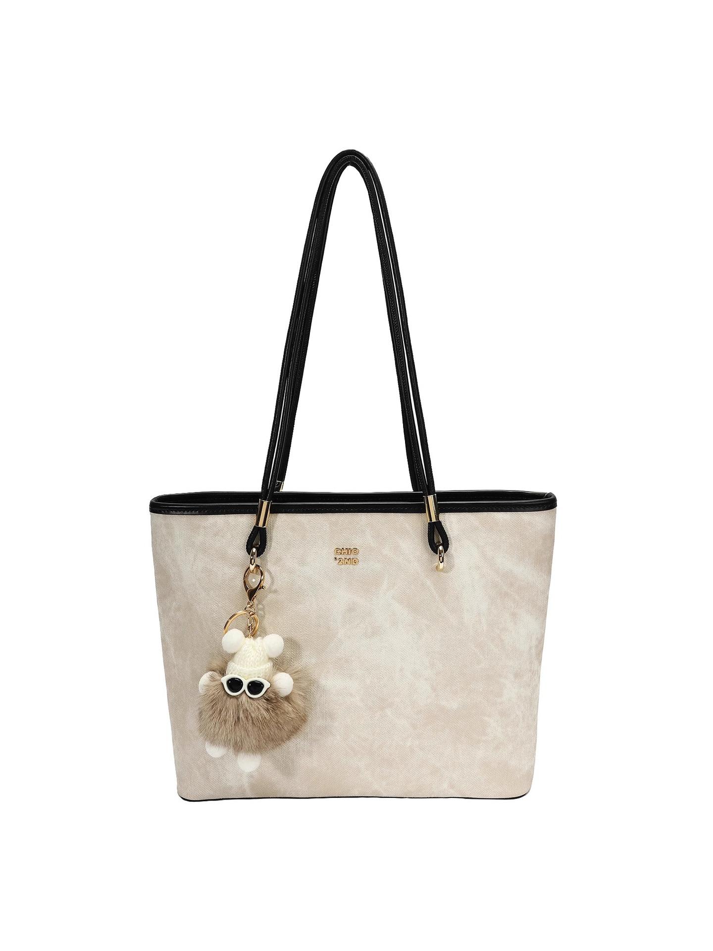 

Сумка-тоут Ink Border для женщин 2024 года, новая повседневная сумка через плечо большой вместимости для поездок на работу