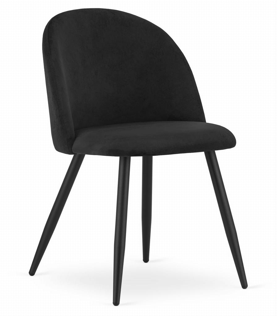 BELLO Chair - Black Velvet / Black Legs X 1