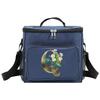 Lunch Bag Insulated Bags Cooler Box Thermal Organizer Handbag Shoulder Storage Lunchbag for Men and Women Golden Flower Printing