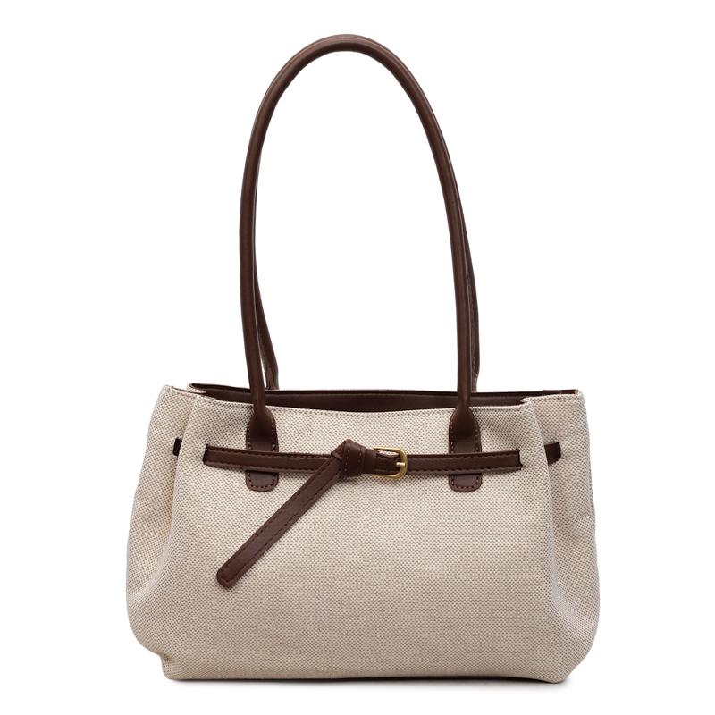 Commuter Shoulder Bag Contrast Color Tote Bag Women's Large Capacity Underarm Bag