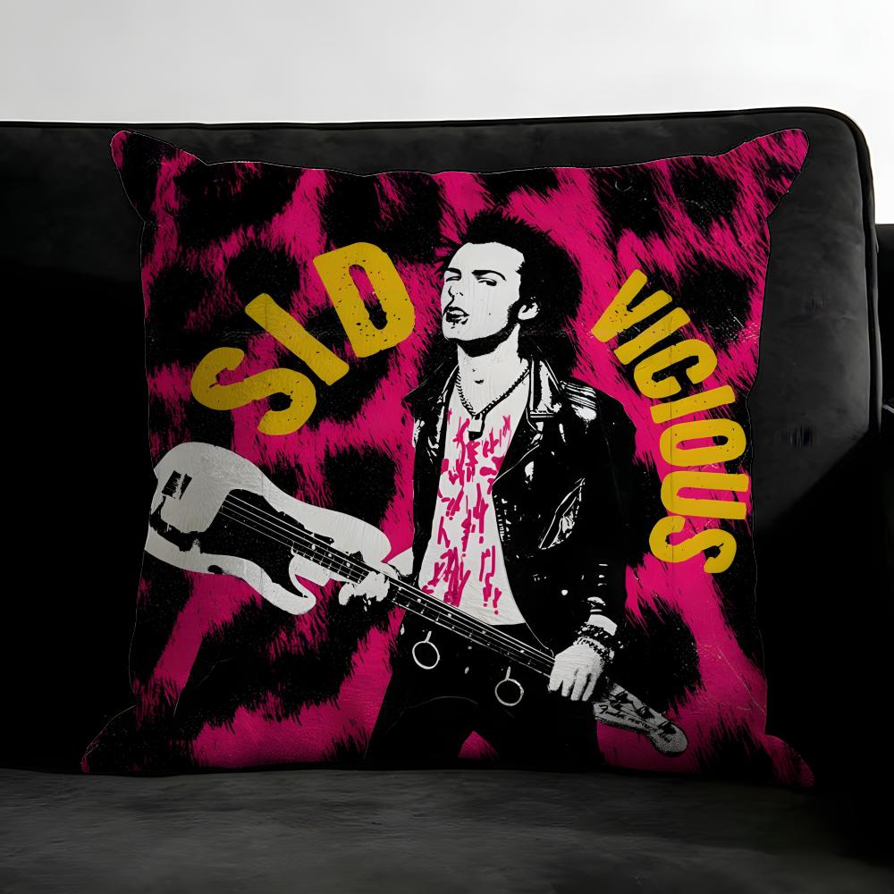S-Sex Pistolss Band Cushion Cover Pillowcase Ultra Soft Skin Friendly Fabric Cloud Like Comfort & Concealed Zipper